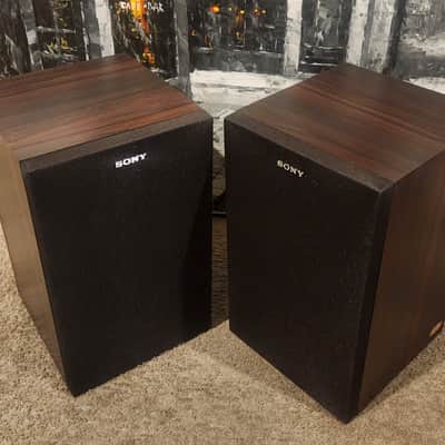 Sony Vintage Sony SS-X150 Bookshelf Speakers 1981 - Redwood veneer image 2
