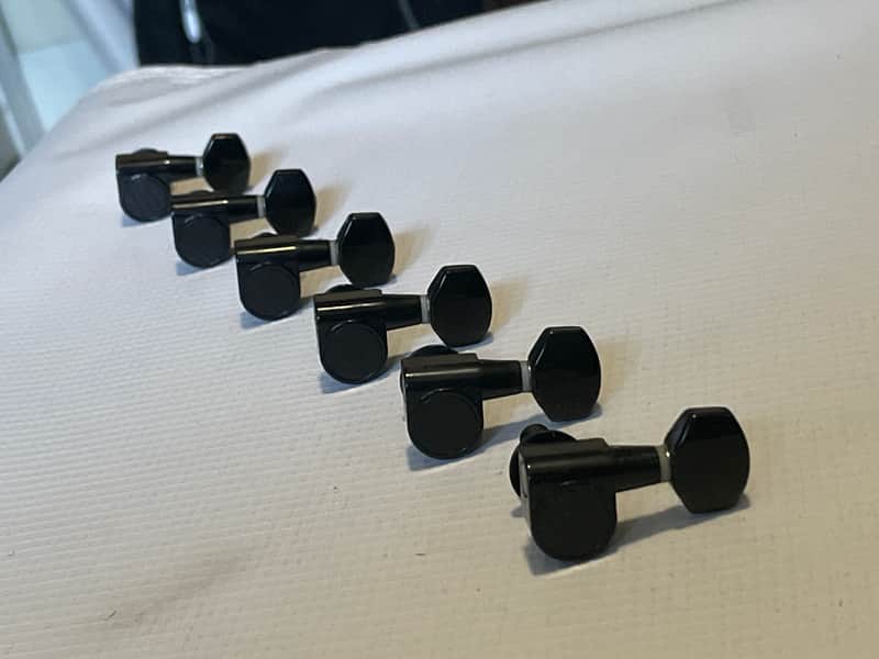 2010's Ibanez RG Series Guitar Dual Pin Black Right Hand Tuners Tuning Pegs 6 In Line image 1