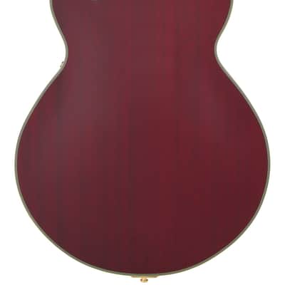 D'Angelico Deluxe SS Baritone Satin Trans Wine w/Case image 2