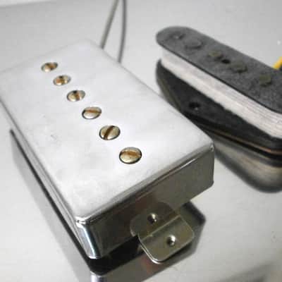 Q pickups Relic/Aged Tele bridge / hum sized P90 SET Telecaster Fits Fender Custom image 2