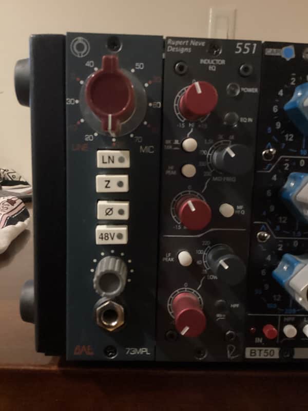 BAE 1073MPL 500 Series Mic / Line Preamp Module 2010s - Blue image 1