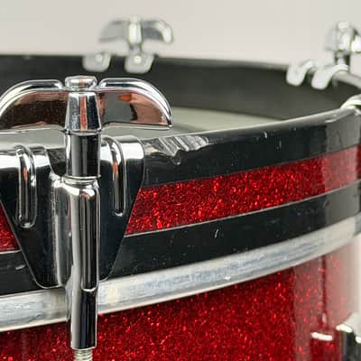 Rogers 22/13/16/5x14" VIDEO 60's Dayton-Era Holiday "Cozy Cole" Drum Set - Red Sparkle imagen 7
