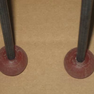 one pair new old stock Gambal Manufacturing GPHR1 (UG13GPHR1) Percussive Keyboard Mallets (for xylophones and glockenspiels) 1 & 1/8" Brown Medium Nylon Flat Ball (oval) Heads with Black Synthetic Shafts (with original packaging) from 1990s to early 2000s image 14