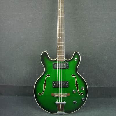 Vintage Aria Made in Japan Model 1410 Hollow Body Electric Bass Guitar image 1