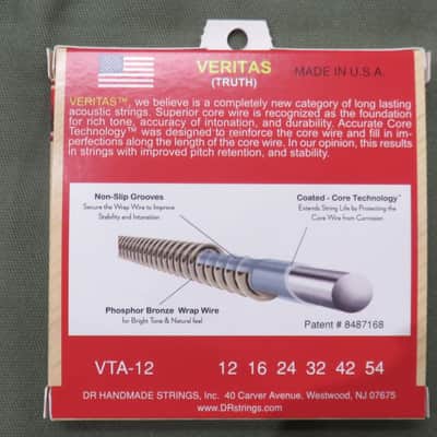 DR VTA-12 Veritas Phosphor Bronze Acoustic Guitar Strings - Light (12-54) image 4