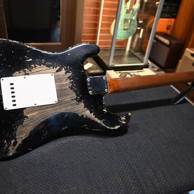 Fender Custom Shop 1965 Stratocaster Super Heavy Relic - Aged Black #7288 image 11