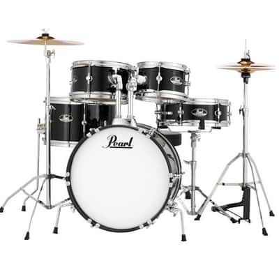 Pearl Roadshow Jr kit  HDW Jet Black 8x5,10x5.5,13x10,12x4,16x10 image 2