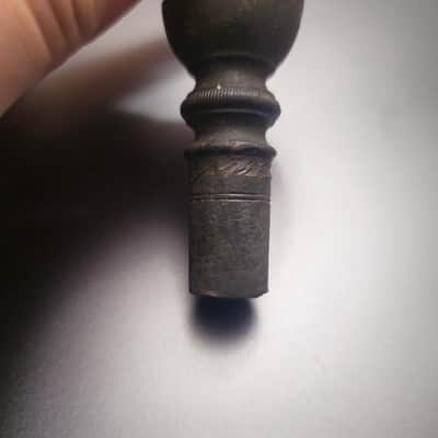 Vintage Mouthpiece Wind Trumpet Bronze 1910s Russian Empire Patina image 4