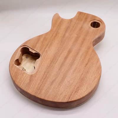 Mahogany Wood DIY Project Guitar LP Style Body with Veneer Maple Top image 3