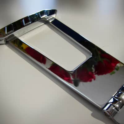 Gibson ES-175 & Other Gibson Archtops Tailpiece Authentic Vintage Part Circa-1970s-1980s-Chrome image 5