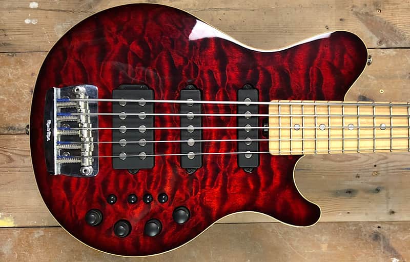 Ernie Ball Music Man 25th Anniversary Bass 5 HSS  2009 Venetian Redburst image 1