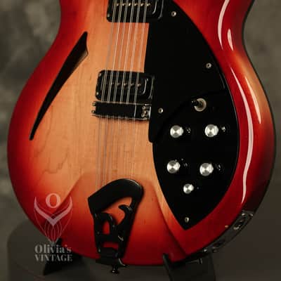 1995 Rickenbacker 360/12 string BT Fireglo w/BLACK hardware + binding!!! image 6