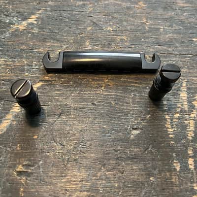 unknown Stop Tailpiece w Studs and anchors recent - Black image 1