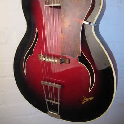 Isana "Elvis Model" 1958 Redburst, built by Josef Sandner. Archtop image 3