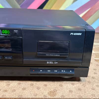 Pyle PT-659DU Double Cassette Tape Deck Black USB High Speed Dubbing Auto Stop image 6