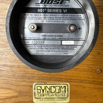 Bose 901 Series VI w/Tulip Stands and Restored EQ 1987 - Walnut image 3