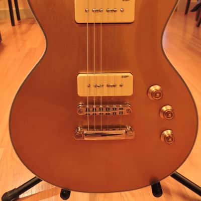 ESP ltd EC-256p  Gold top guitar with P90-style pickups. image 8