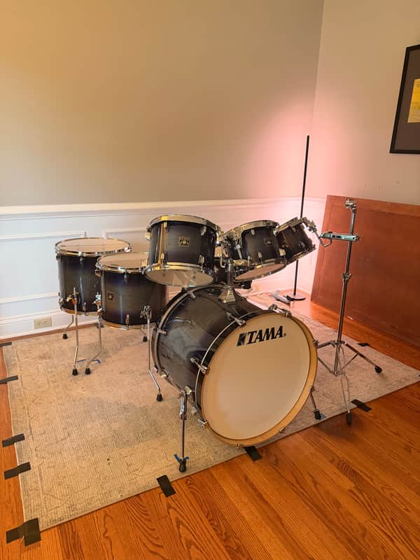 Tama Superstar Classic 7-Piece Maple Shell Pack + Matching Snare – Dark Indigo Burst – Like New Bild 1