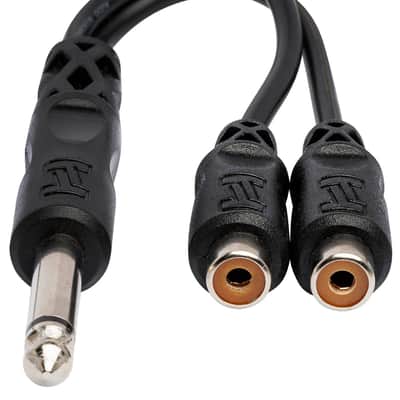 Hosa Y Cable 1/4 in TS to Dual RCAF image 2