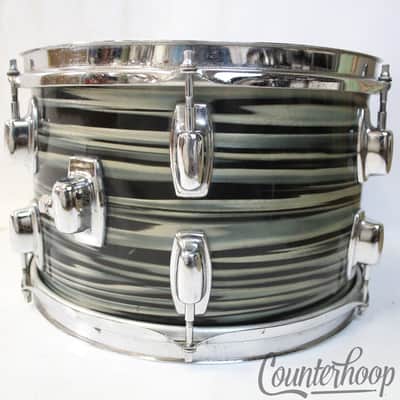 Ludwig 12x8" Blue Strata Standard Tom Drum 3Ply African Mahogany Vintage 70s USA image 5