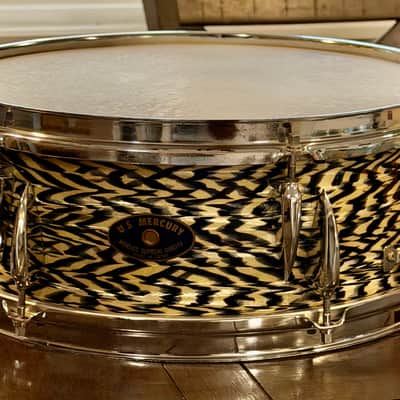 U.S. Mercury 5x14 snare drum JAPAN 60s- tiger stripe image 1