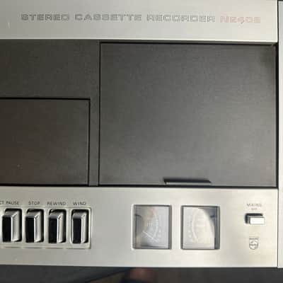 [EXTREMELY RARE] Vintage Philips N2408 Cassette Tape Deck with Original Speakers, Headphones and Optional “Ski Slope” Tape Loader image 12