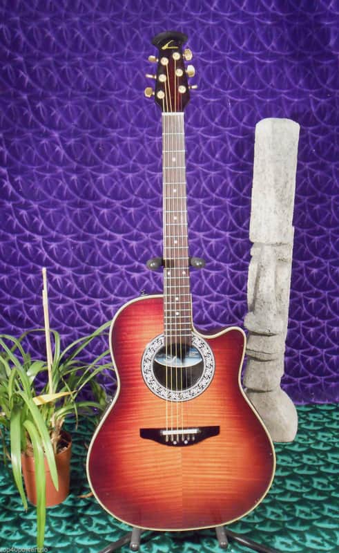Ovation 386T Pinnacle Series Acoustic-Electric w / OHSC! Japan