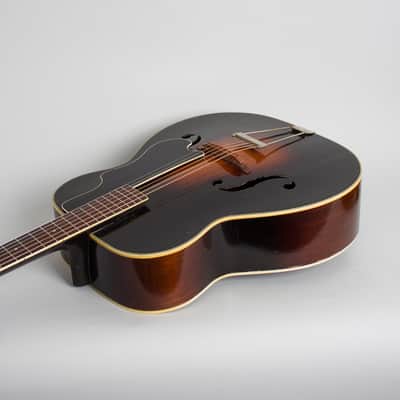 Bacon & Day Ne Plus Ultra Troubadour Arch Top Acoustic Guitar (1934), ser. #33895, period black hard shell case. image 7