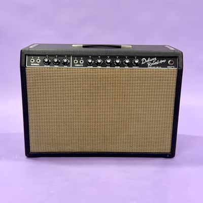 Fender Deluxe Reverb 1965 - Early Blackface FEIC w/Fender cover and Footswitch image 23