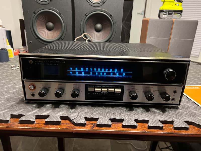 Kenwood KR-4140 classic stereo receiver with manual professionally restored image 1