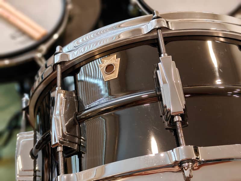 Ludwig LB417 Black Beauty 6.5x14" 10-Lug Brass Snare Drum 1994 - Present - Black Nickel-Plated with Upgrades image 1