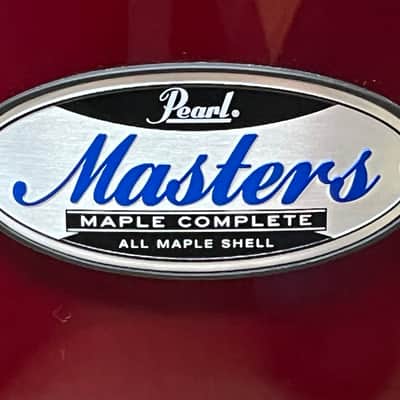 Pearl Masters Maple Complete 16"x16" Floor Tom W/ Super Hoop - Red Burst Stripe SN: 211144 image 3