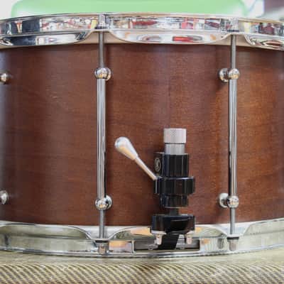 SJC Custom Drums 8"x14" Snare Drum in Mahogany Satin Stain image 3