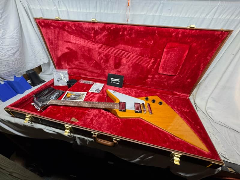 Gibson Explorer Guitar with Case 2021 - Antique Natural image 1