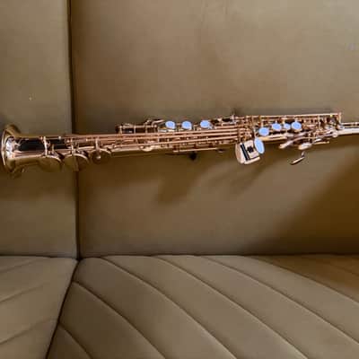Yamaha YSS-82ZR Custom Z Professional Soprano Saxophone - Gold Lacquer with Curved Neck image 3