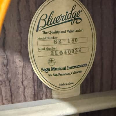 Blueridge BR-160 Historic Series Dreadnought Acoustic Guitar Natural w/ Abalone Inlay image 7