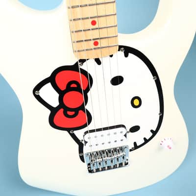 2024 Squier Hello Kitty Stratocaster White Electric Guitar image 12