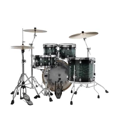 Tama MBS42S-MSL Starclassic Performer Shell Kit 4 pcs - Molten Steel Blue Burst/Chrome HW image 4