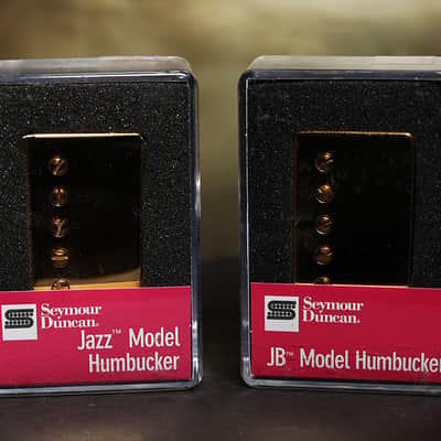 Seymour Duncan JB Jazz Hot Rodded Pickup Set Humbucker SH-4 SH-2n Gold image 1