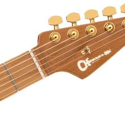 Charvel Pro-Mod DK24 HH 2PT CM Poplar Burl - Transparent Black Burst image 3