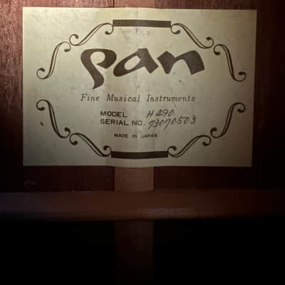 Pan H490 60’s-70’s Orchestra Size Vintage Acoustic Guitar Made In Japan image 3