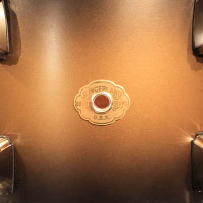 Slingerland Radio King 3-pcs Black and Gold Lacquer Drum Set (22-13-16) - Used! image 7