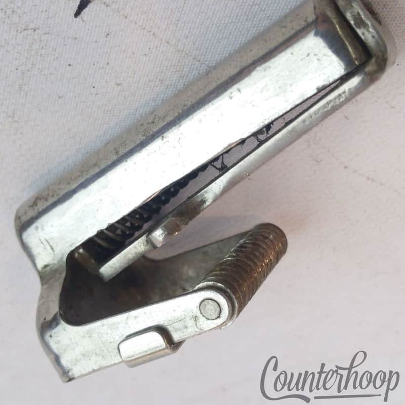 Leedy Hoop-Mount Strainer Butt Plate Vintage1900s Nickel Snare Drum Indianapolis image 1