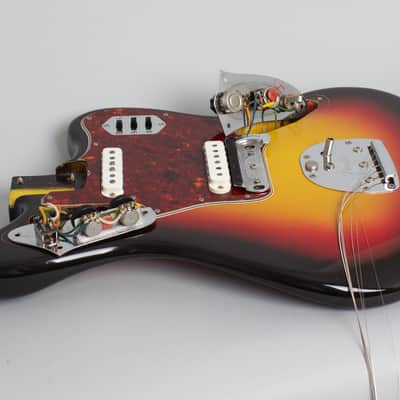 Fender  Jaguar Solid Body Electric Guitar (1965), ser. #L52721, original black tolex hard shell case. image 16