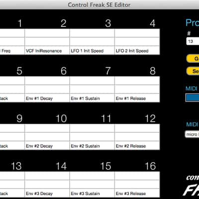 Kenton Control Freak Studio - 16Ch. Midi Controller - SYSEX+CC+PCh+MMC image 7