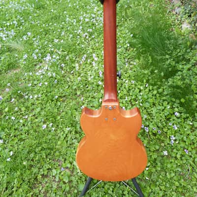 Yamaha Electric guitar two humbuckers tuning fork logo natural image 11