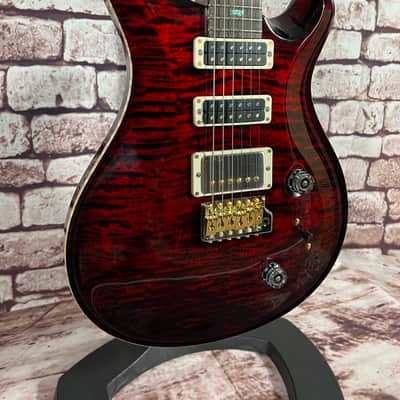 PRS Studio Wood Library 10 Top Flame Fire Redburst Mahagony Back Red Tiger Paisley image 2