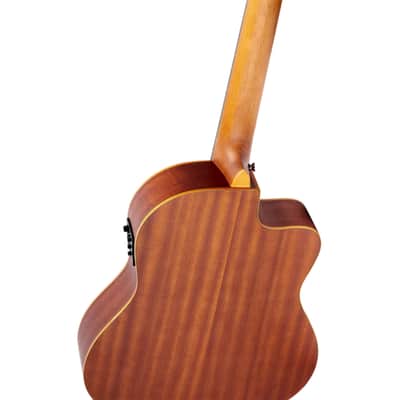 Ortega RCE125L SN NT Small Neck Thinline Natural Lefthand - Lefthand Classical Guitar image 6