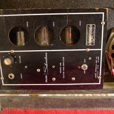 UNUSUAL '64 Silvertone 1448 Pre "Skate Key" Reverse Tuners, RARE Chromed Steel Saddle 4lb 14oz image 18