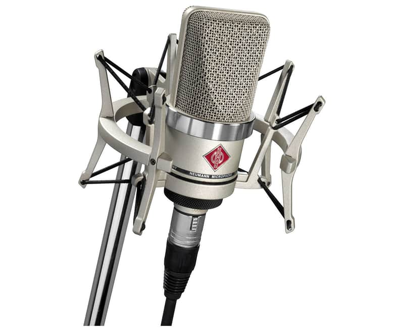 Neumann TLM102 Studio Set (Nickel) Condenser Microphone with EA4 Shockmount image 1